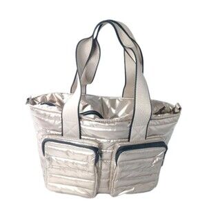 Think Royln Kira Cargo Pocket Tote Bag in Gold
